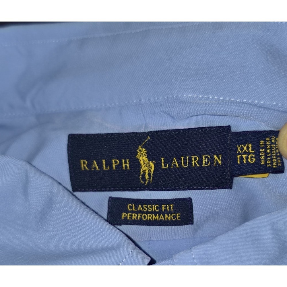 Polo Ralph Lauren Mens Classic-Fit Performance Stretch Twill Shirt Blue Sz 2XL - Picture 3 of 6